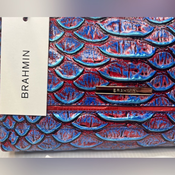 BRAHMIN LORELEI Crock Embossed Genuine Leather Shoulder Bag - Picture 14 of 16